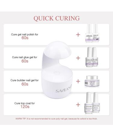 Saviland Mini Nail Lamp Portable UV Light for Quick Nail Drying | Gel Nail Polish Curing for Salon Quality Manicures at Home - Buy Online on GoSupps.com