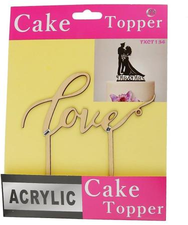 ROSENICE Love Cake Topper Wedding Engagement Cake Topper Decoration - Buy Online on GoSupps.com