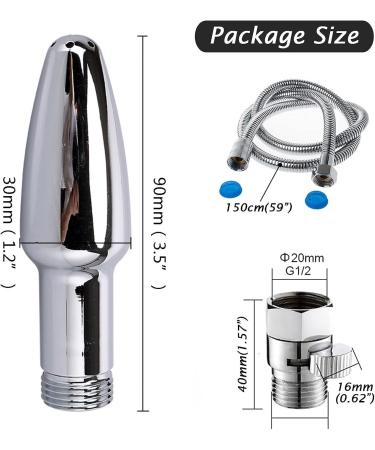 Shower Douche Enema Kit - Deep Cleaning System with Regulator & 59" Hose | International Shipping Available - Buy Online on GoSupps.com