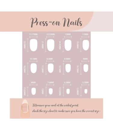 Buy BABALAL Glossy Press on Nails - 24Pcs Short Round Acrylic Fake Nails for Women & Girls | NAILR-03 - International Shipping Available - Buy Online on GoSupps.com