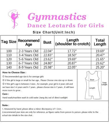 Girls Gymnastics Leotards with Shorts | Butterfly Unicorn Mermaid Dance Unitards | Hotpink Black E Starry | Size 130 (6-7 years) - Buy Online on GoSupps.com