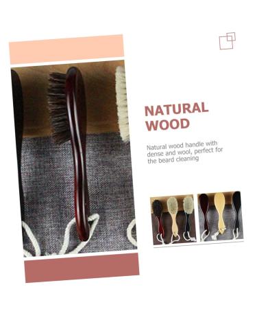 Frcolor Mustache & Beard Brush Stand | Wooden Hairbrush Holder for Men - 20x5cm - Buy Online on GoSupps.com