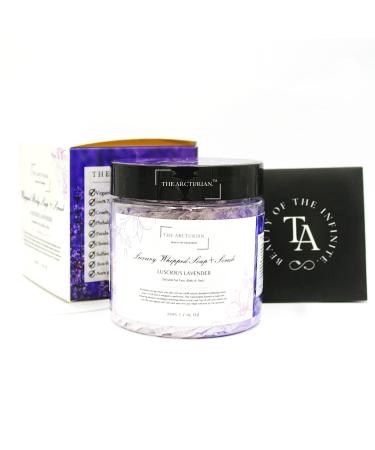 Arcturian Luscious Lavender Whipped Soap Scrub - All-Natural Anti-Aging Exfoliator for Face & Body - 7.05 oz Detoxifying Moisturizer - Buy Online on GoSupps.com