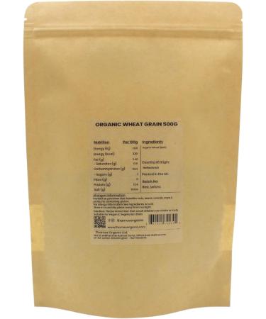 Thames Organic 1kg Organic Wheat Grain - Certified Non-GMO Vegan, Additive and Preservative-Free in Resealable Bag - Buy Online on GoSupps.com