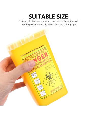 Healvian Sharps Container Sharps Disposal Container Biohazard Needle and Syringe Disposal Small Sharps Bin Professional Needle Container (Yellow) Sharps Disposal Box - Buy Online on GoSupps.com