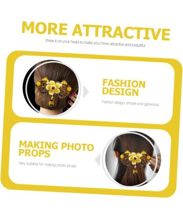 Ipetboom Hairpin Wedding Hair Clips Women Hair Jewelry Barrettes for Women Wedding Hair Accessories for Women Spring Hair Clip Flower Ponytail Barrette Alloy Large Mother Headgear - Buy Online on GoSupps.com