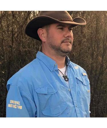 PSKOOK Fire Starter Necklace - Flint and Steel Bushcraft Survival Paracord Necklace for Camping, Hiking, Backpacking - Black - Buy Online on GoSupps.com