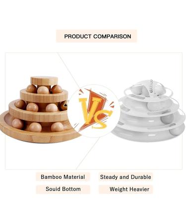 Gelrova Cat Toy Roller Exerciser Fun Cat Toy Indoor Pet Interactive Toy Bamboo Cat Ball Toy with Double Layer Rail Teaser Cat Ball Toy for Kitten Puppy etc 3-layer track(Bamboo) 3-layer-bamboo - Buy Online on GoSupps.com