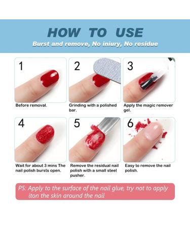 Professional Gel Nail Polish Remover | Quick & Easy 2-5 Min Removal | 4-Piece Set with Scraper | Gentle on Nails - Buy Online on GoSupps.com
