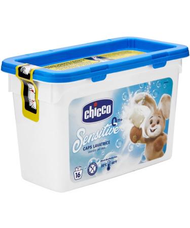 Chicco Sensitive Dosed Washer - No Dyes 0+ Months - 16 Capsules | Safe & Gentle Laundry Care for Your Baby - Buy Online on GoSupps.com