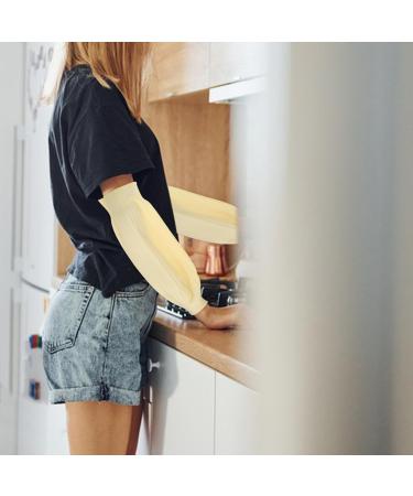 OSALADI Arm Sleeves Covers 45cm Arm Protectors with Elastic End Waterproof Arm Protection Guard Oversleeves for Work Lab School Cleaning - Buy Online on GoSupps.com