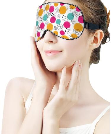 Circles Shapes Shining Dots Sleep Mask for Women | Adjustable Eye Shades with Elastic Strap - Comfortable Sleep Anywhere - Buy Online on GoSupps.com