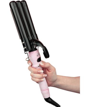 Waver 3 Barrel Curling Iron Hair Waver | Adjustable to 430 Degrees | Auto Shut Off | 25mm Ceramic Crimper | LCD Display | Triple Hair Curler - Buy Online on GoSupps.com