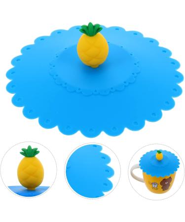 4pcs Silicone Cup Lid Travel Leakproof Porcelain Cup 11x11x3cm Blue - Buy Online on GoSupps.com