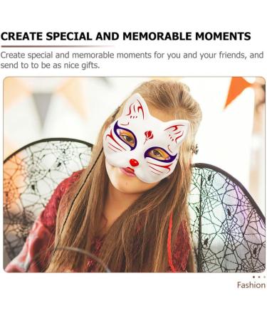 Homoyoyo 6 PCS DIY Cat Masks - Unpainted Paper Mache Masquerade Masks for Halloween Cosplay & Costume Parties - Buy Online on GoSupps.com