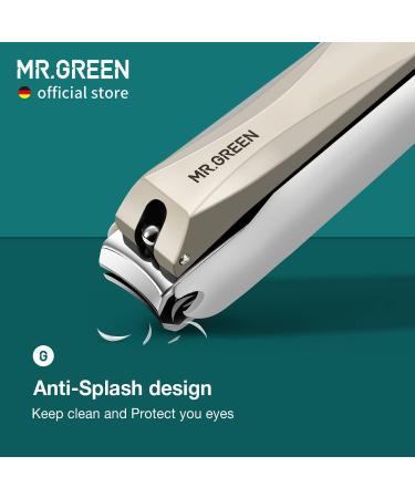 MR.GREEN Professional Stainless Steel Splash Resistant Nail Clipper Removable Design Nail Clipper Nail Trimmer Nail Art Tool (L+ Nano Glass File) L+Nano Glass File - Buy Online on GoSupps.com