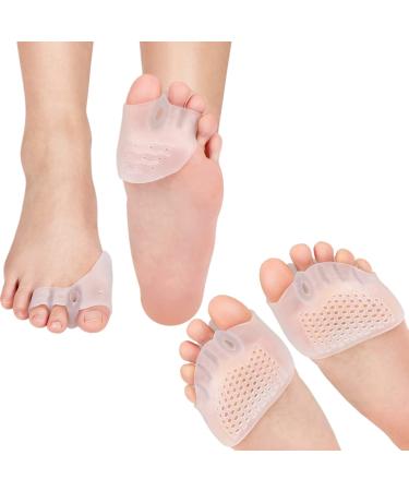 Toe spreader silicone for all toes hallux valgus rail correction soft and elastic soft gel slipproof transparent 3-toes + 5-toes hammer toe corrors universal size
