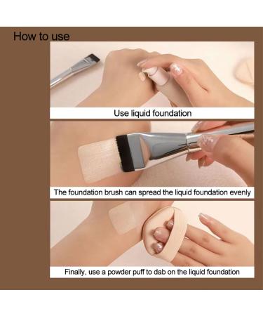 SHANPIN Flat Foundation Brush - Ultra-thin Liquid Makeup Brush for Professional Use | Lightweight Beauty Tool for Men & Women - Buy Online on GoSupps.com