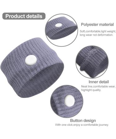Acupressure Bracelet Set - 2 Pairs Anti-Nausea Wristbands for Seasickness Pregnancy & Exhaustion Relief - Buy Online on GoSupps.com