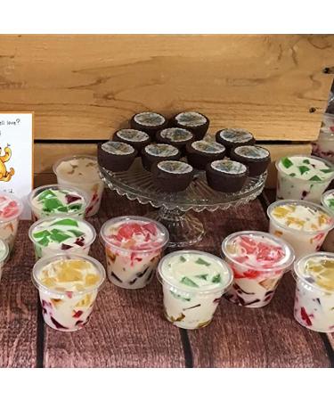 Hedume 600 Sets 1 Oz Disposable Portion Cups with Lids - Clear Jello Shot Cups, Plastic Souffle & Sampling Cups for Sauces - Buy Online on GoSupps.com