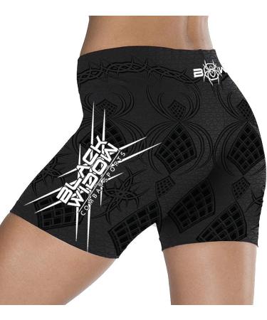 Black Widow Women's Compression Shorts - X-Small | Combat Sports Shorts - Buy Online on GoSupps.com