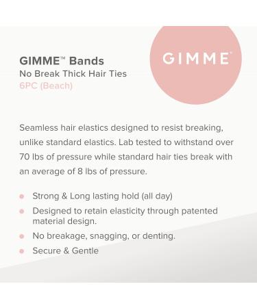 GIMME Bands Thick Fit Hair Ties - No Break Microfiber Elastics for All-Day Hold | Gentle & Snag-Free Beach Hair Accessories - Buy Online on GoSupps.com