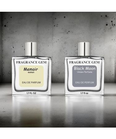 Fragrance Gem Memoir Unisex EDP - Pure Mysore Sandalwood Perfum and Black Moon Oud perfum - Ambery & Vanilla 50 ml