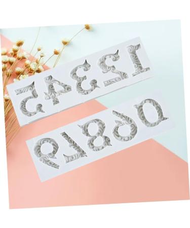 HOMSFOU 1 Set Non Stick Nonstick Home Baking Cake Mould Cake Molds Silicone Mold De para Gelatinas Silicone Baking Mold Numbers Baking Molds Chocolate Fondant Cake White - Buy Online on GoSupps.com