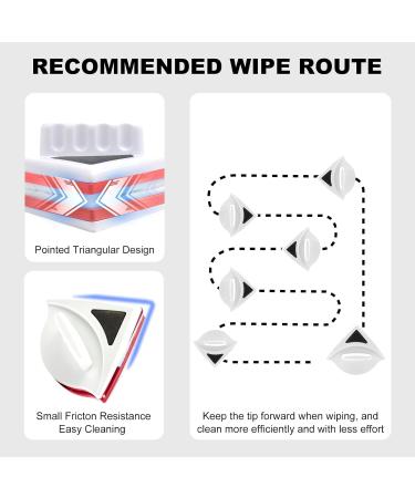 Double-Sided Magnetic Window Cleaner for Double Layer Windows - Enhanced Powerful Magnets, Anti-Drop, Scratch-Free, Water Storage - Red 15-24mm - Buy Online on GoSupps.com