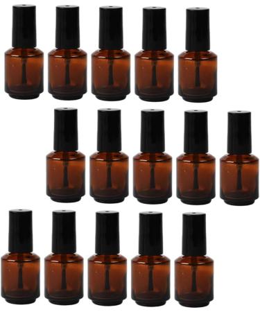  POPETPOP POPETPOP Pack of 10 Vacuum Bottles with Brush 15ml Cylindrical Glass Vials Replacement for Liquids to 15pcs x 10 - Buy Online on GoSupps.com