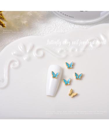 FEIlei 5Piece Colorful Metal Butterfly Nail Decoration Butterfly Charm for DIY Manicure - Buy Online on GoSupps.com