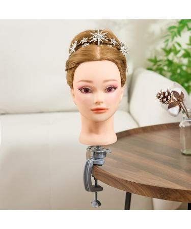 Neverland 24 Exercise Training Head - 50% Real Hair Wig Head for Hairdressers | Professional Makeup & Hairstyle Design with Holder + Braid Hair Set - Buy Online on GoSupps.com