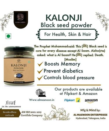 CROW AL MASNOON Kalonji Seed Powder | Black Seed Powder - Pack of 1 pc (100grams) 100% Pure & Natural - Buy Online on GoSupps.com