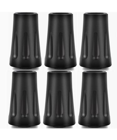 Hard rubber buffer for hiking sticks 6PCs - professional Nordic walking stick rubber buffer. - Buy Online on GoSupps.com