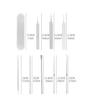 8-Piece Acne Needle Set - Blackhead & Pimple Remover - Professional Beauty Tool for Home & Salon - Silver - Buy Online on GoSupps.com
