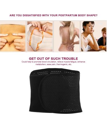 High-Quality Abdominal Belt for Postpartum Recovery | Elastic Adjustable & Supportive | Perfect for Tightening Stomach & Lumbar Support (Black) - Buy Online on GoSupps.com