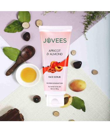 Jovees Facial Scrub - Apricot & Almond 100g - Natural Exfoliating Face Wash for Radiant Skin - International Shipping - Buy Online on GoSupps.com