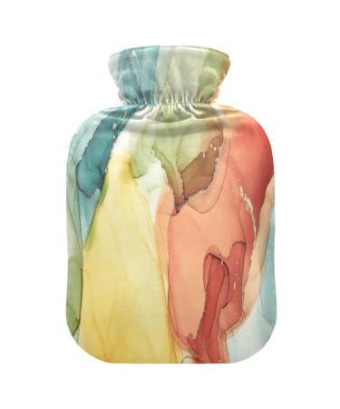 Natural Luxury Marble Hot Water Bottle with Cover Hot Water Bottles for Pain Relief Hand Feet Heat Pack for Period Cramps 1L