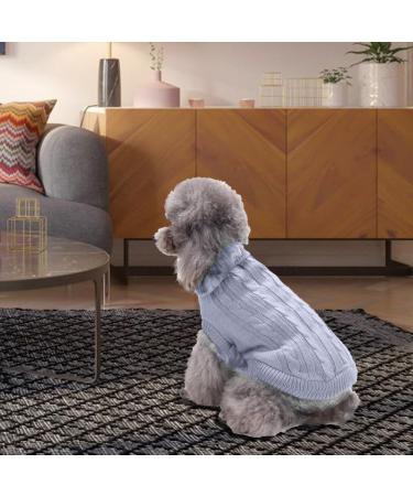 Turtleneck Dog Jumper Fall Winter Sweater Knitted Pet Pullover Soft Warm Pets Clothes Outfit for Small Medium Dogs Elastic Comfortable Dog Sweater Coat for Indoor Outdoor(SIZE:M) - Buy Online on GoSupps.com