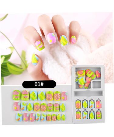 POPETPOP 1 Set Kids False Nail Kids Art Fake Nail Cartoon Sticker Child - Buy Online on GoSupps.com