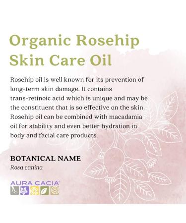 Aura Cacia Organic Rosehip Oil | GCMS Tested | 30ml | Purity Skin Care Solution - Buy Online on GoSupps.com