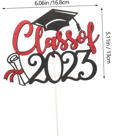 INOOMP 18 Pcs 2023 Graduation Arrangements Class of 2023 Congratulations Cupcake Toppers Grad Party Cupcake Topper Congrats Grad Graduation Cupcake Topper Graduation Season Paper Flash - Buy Online on GoSupps.com