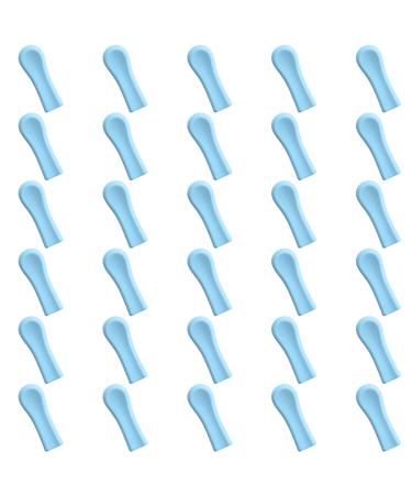 Ear Wax Removal Replacement Tips for Ear Camera 30 Pieces Replacement Tips Ear for Wet/Dry Ear Wax Cleaning - Ear Spoons Accessories Set for Teens Adults Ear Wax Removal Endoscope Blue