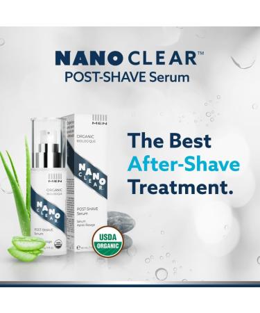 Nano Clear Organic Post-Shave Serum for Ingrown Hair & Razor Bumps - 30ml Anti-Oxidant Non-Greasy Quick Absorption | International Shipping - Buy Online on GoSupps.com