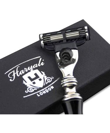 Haryali London Razor Hobel | Elegant Design Wet Razor with 3 Premium Blades for Men & Women - High Quality Shaving Experience - Buy Online on GoSupps.com