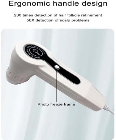 D Tecteur De Follicule Pileux du Cuir Chevelu D Tecteur De Cuir Chevelu Analyseur De Cheveux Et De Peau 200x / 50x Double Objectif pour Le Visage Coiffure Soins du Cuir Chevelu - Buy Online on GoSupps.com