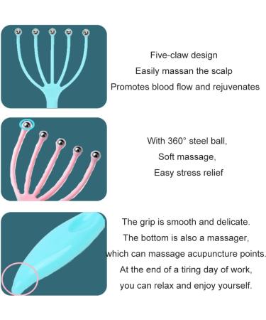 YonTens Scalp Massager - Stress Relief, Relaxation, and Head Care Tool - Pink + Blue - Buy Online on GoSupps.com