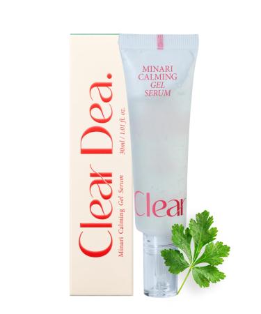 ClearDea Minari Calming Gel Serum for face K-Beauty Hydrating & Soothing Face Serum with Korean Water Parsley Green Tea Mugwort & Lemon Balm Extracts 30ml/1.01oz