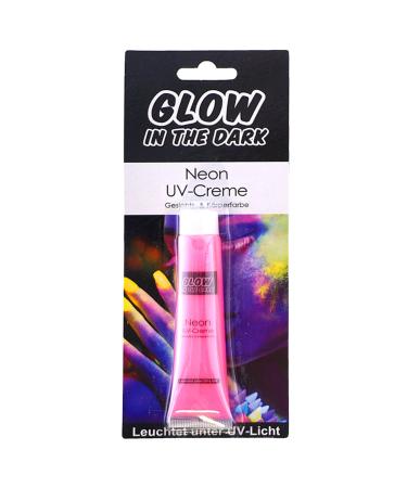 Sternfabrik 28ml Glow in the Dark Neon UV Cream Makeup for face and body glows under UV light Party Highlight (pink)