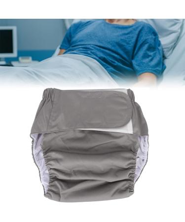 Washable Adult Diaper, Reusable Diaper Pants Against Incontinence for Adults, Dual Opening Sides Adjustable Leak-Free, for The Elderly and Disabled Care (Grey)
